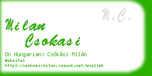 milan csokasi business card